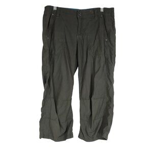 KUHL - WOMEN'S 6 - GRAY EMBROIDERED FLORAL ON BACK COTTON BLEND PANT